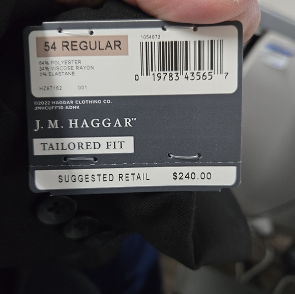 54R Haggar Men's Premium Tailored Fit Solid Suit Separates Jacket NWT - Picture 13 of 13